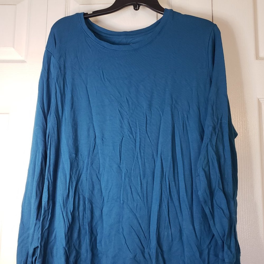 Terra sky long sleeve tee teal